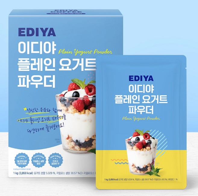 이디야 플레인 요거트 파우더, 1kg, 1개입, 1개
