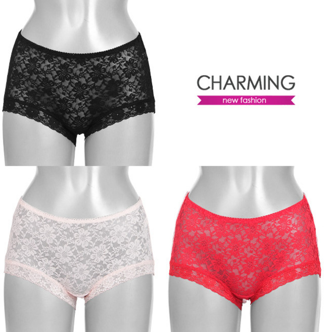 챠밍 여자속옷 국내제작 생산 고급 레이스 맥시스타일 인견팬티 705P