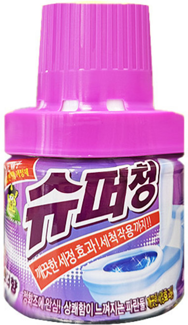 산도깨비 슈퍼청 화장실 변기세정제 병타입 라벤더향 레몬향, 2개, 180g