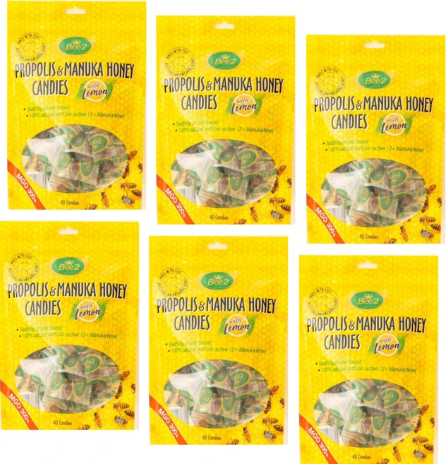 호주 Bee2 프로폴리스&마누카 허니 캔디 Propolis & Manuka Honey Candies, 6개 - 쿠팡