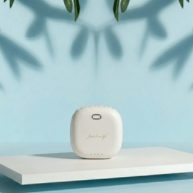 LAVION 초경량 휴대용 목걸이 넥 선풍기, 화이트, LAVION-FK01