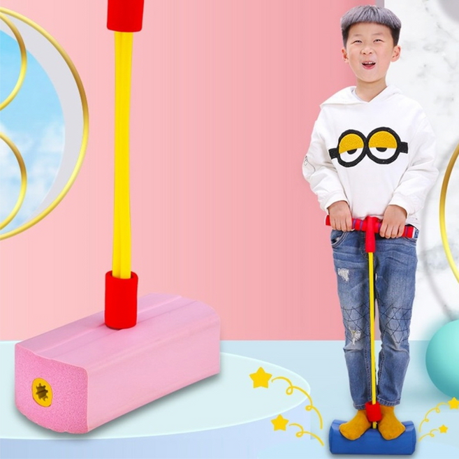 스펀지콩콩이 점프 놀이완구, 핑크, 1개