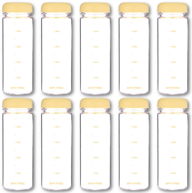 위드 국산 트라이탄 눈금 물병, 옐로, 500ml, 10개