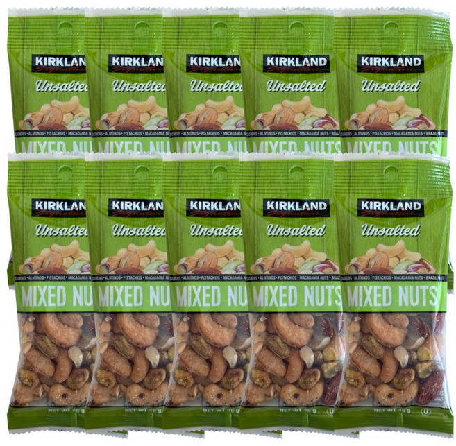 커클랜드 무염 견과 스낵팩 믹스넛 하루견과, 45g, 10개