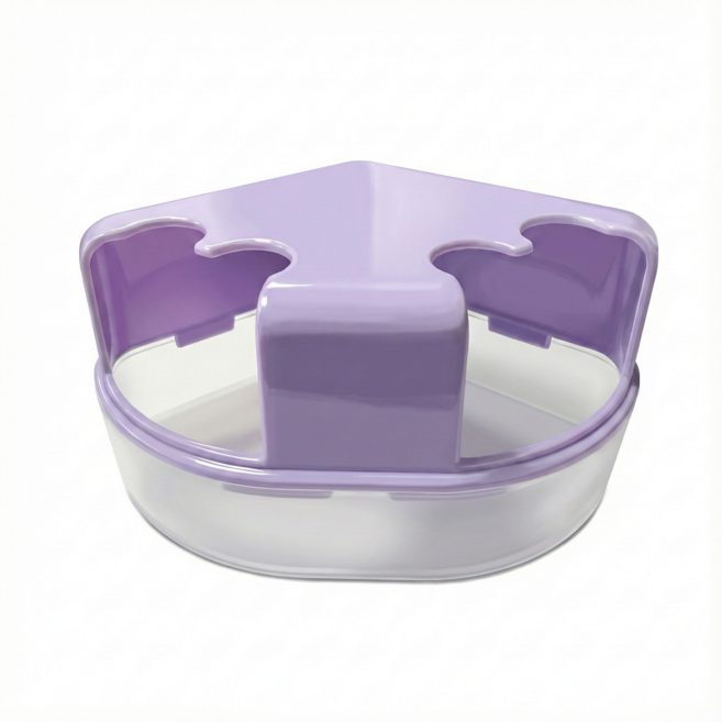 NRC 하트케이크 습식은신처 B-3 크레습은 파충류산란, 1개, 라벤더퍼플