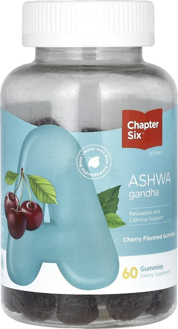 몸관리하세요 겨울입니다 Chapter Six 아슈와간다 구미젤리 체리 구미젤리 60개(구미젤리 1개당 150mg) 특별관리진행, ChapterSix아슈와간다구미젤리체리구미젤리60개구미, 1개 - 쿠팡