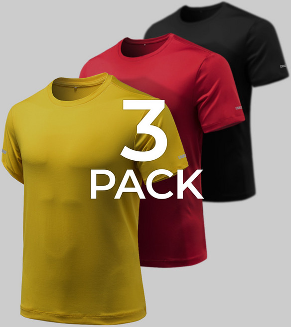 애슬리오 남성 쿨링 짐웨어 크로스핏 반팔 티셔츠 3팩 AO-CTS11