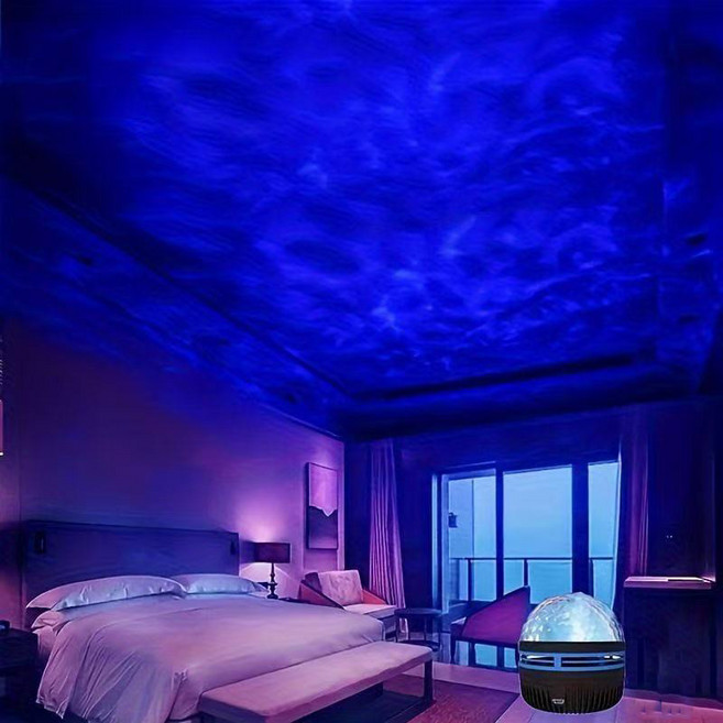 星空燈 臥室床頭浪漫氛圍燈 極光水波紋投影, USB插電款,水波紋 帶遙控