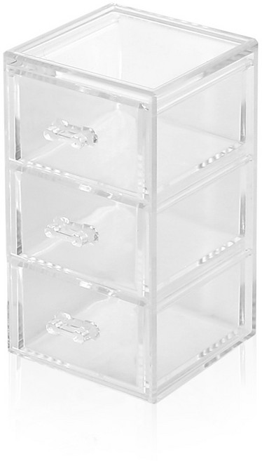 지오리빙 미니 투명 서랍장 / 빅사이즈 3단 서랍장, 투명3단