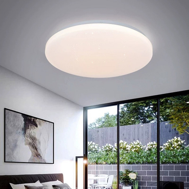 雨果燈飾 LED吸頂燈 86W 星空客廳燈 臥室調光燈具, 直徑55cm / 86W無極搖控調光調色