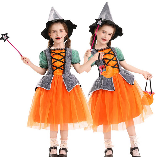플라잉펌킨 4종 할로윈 여아 코스튬 마녀드레스 아동 할로윈 의상