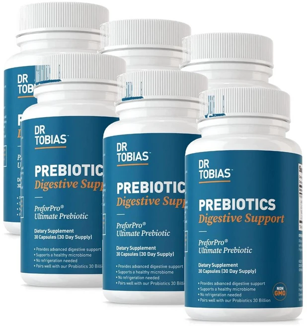 닥터토비아스 프리바이오틱스 다이제스티브 서포트 캡슐 Dr. Tobias Prebiotics, 6개, 30정 - 쿠팡
