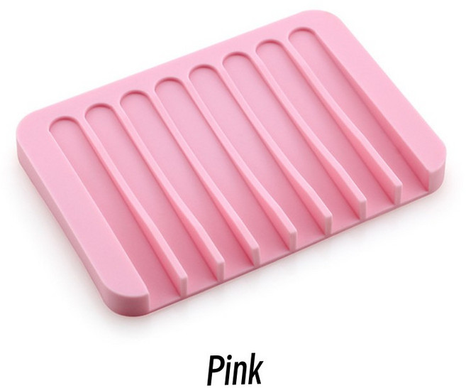 1팩 무료 펀치 비누 상자 실리콘 배수 홀더 크리 에이 티브 주방 욕실 미끄럼 선반, 04 분홍색, 1개