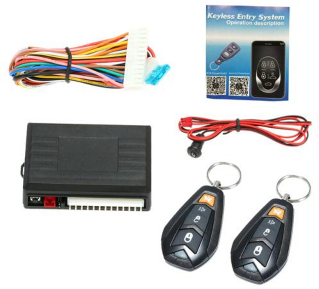 자동차원격시동 경보기 범용 자동차 문짝 잠금 트렁크 릴리스 키리스 엔트리 시스템 리모컨 포함 중앙 키트, 2) L401, 1개, 02 C