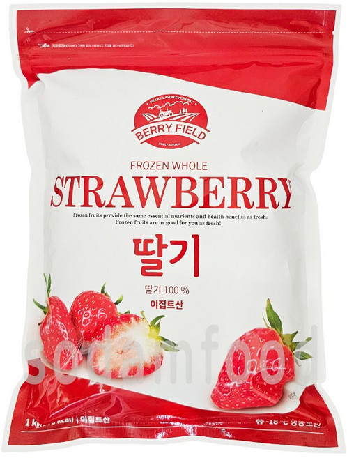 베리필드 이집트산 냉동딸기 1kg /무가당홀, 1000g, 7팩