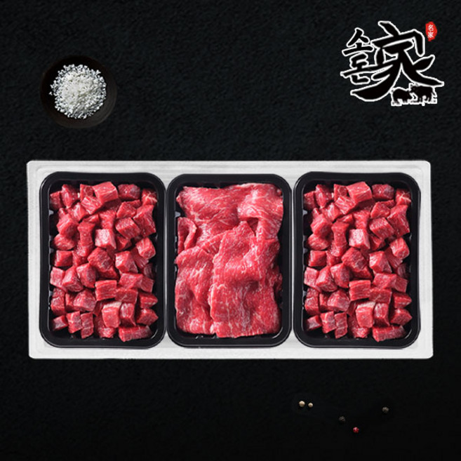 [소돈가] 1++등급 냉동 정육세트2호 1.5kg (국거리+불고기), 1개