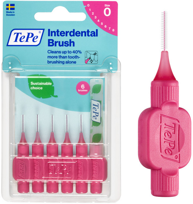 TEPE 테페 일자형치간칫솔6P 모강도 사이즈택일, 4박스, 6개입, 0.4mm
