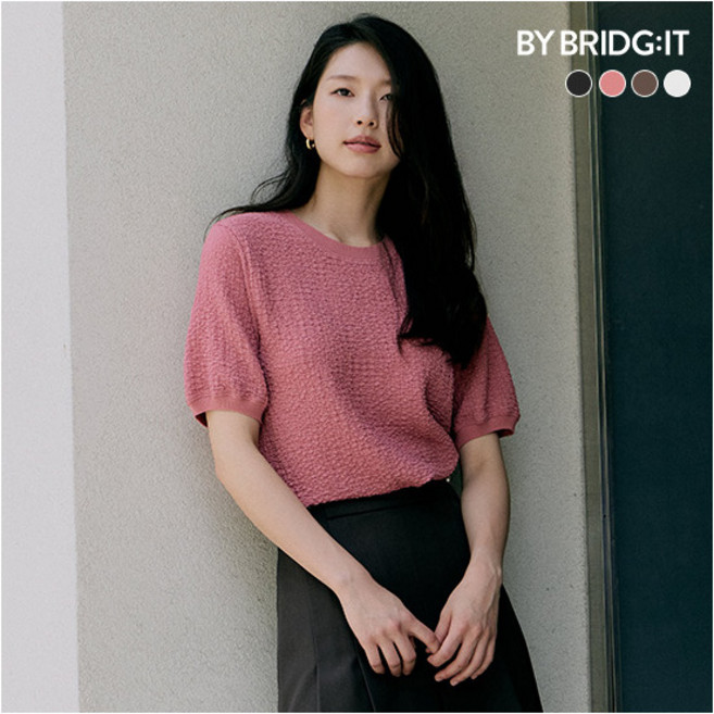 [바이브리짓] (엠보크링클) 티블라우스 4종