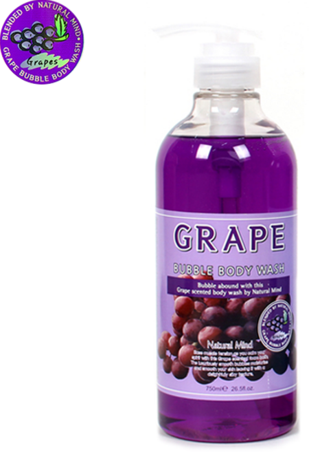 클라디움(CLADIUM) 내추럴 마인드 버블 바디워시 GRAPE(포도), 1개, 750ml