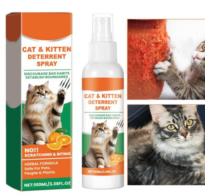 100ml 반려동물 긁힘 방지 스프레이 고양이 가구 보호 훈련 소파 카펫에서 벗어나지 않도록