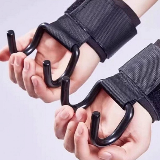 리프팅 스트랩 철봉 턱걸이 후크 그립 손목 보호대, 철봉후크스트랩D892, 블랙, 1개