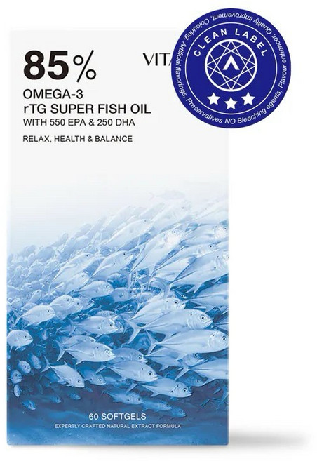 VIT OMEGA-3 rTG超級魚油 85% 550 EPA & 250 DHA, 12個