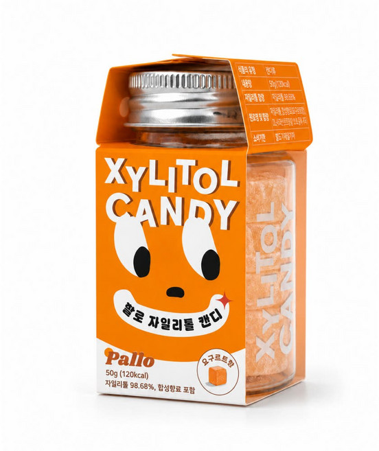 [팔로] 제로슈거 수제 자일리톨 캔디 요구르트향, 50g, 4개
