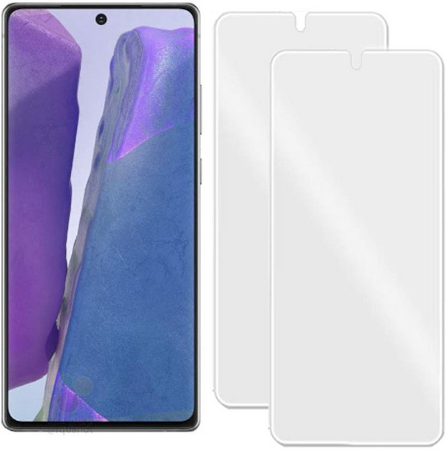 갤럭시 노트20 SM-N981N 깨지지 않는 PET 방탄 필름 지문인식 액정보호필름, 2개