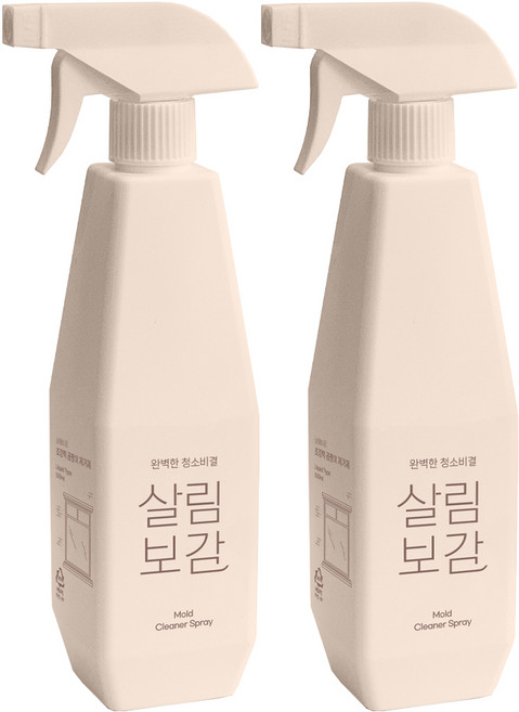 살림보감 초강력 뿌리는 곰팡이 제거제 벽지 베란다 벽 화장실 욕실 창틀 세제 결로방지, 550ml, 2개