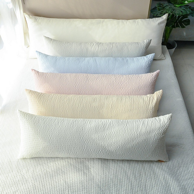 듀라론 냉감 시어서커 국내생산 아이스커블 사각 바디필로우, 피치베이지