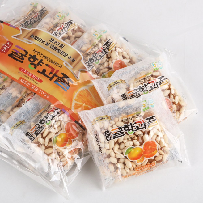 제주 신효 귤향과즐 전통 수제 한과, 28g, 10개