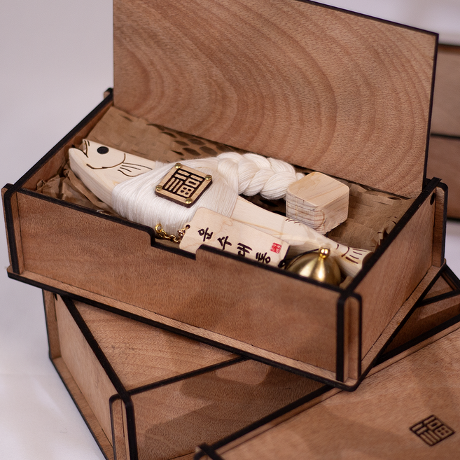 액막이 명태 편백 명주실 고급선물박스 국산 액막이 북어 대박기원 개업 이사 집들이 신혼부부 선물, 편백+메이플