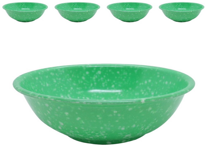 쑥 우동기 옛날그릇 분식 면기 복고식기 레트로 녹두, 쑥 우동기 대(21.2cm), 5개