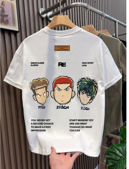 슬램덩크 반팔티 티셔츠 반팔 반소매 여름 강백호 서태웅 송태섭 남녀공용 빅사이즈 굿즈