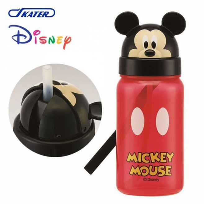 미키마우스 어린이 빨대 물통 휴대용 아동 컵 스트로 유아, 1개, 상세페이지 참조