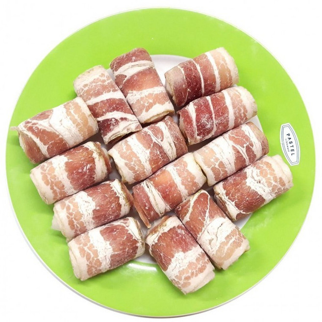 간단한 치즈 떡 베이컨 말이 안주 베이컨 떡 말이 요리, 1개, 1g