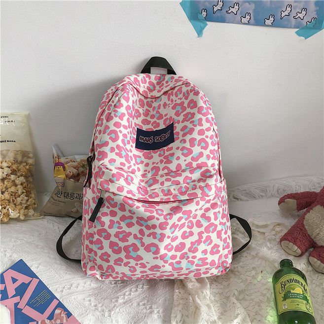 호피백팩 빈티지 캐주얼 레오파드 데일리 C