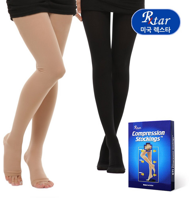 렉스타 팬티형 압박스타킹 단단재질, 검정(발트임), 1개