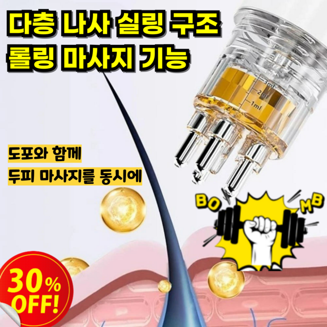 미녹시딜도포기 로게인폼도포기 헤어 토닉 두피 마이녹실 탈모 영양제 탈모약 발모제 앰플, 1개, 블랙