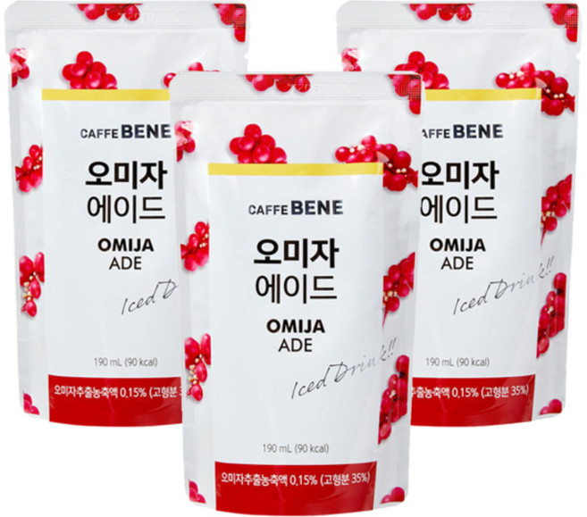 카페베네 오미자 에이드, 190ml, 20개