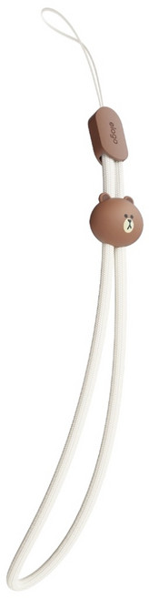 elago LINE FRIENDS 熊大莎莉雷納德手機手腕繩Airpods耳機掛繩, 棕色, 1個