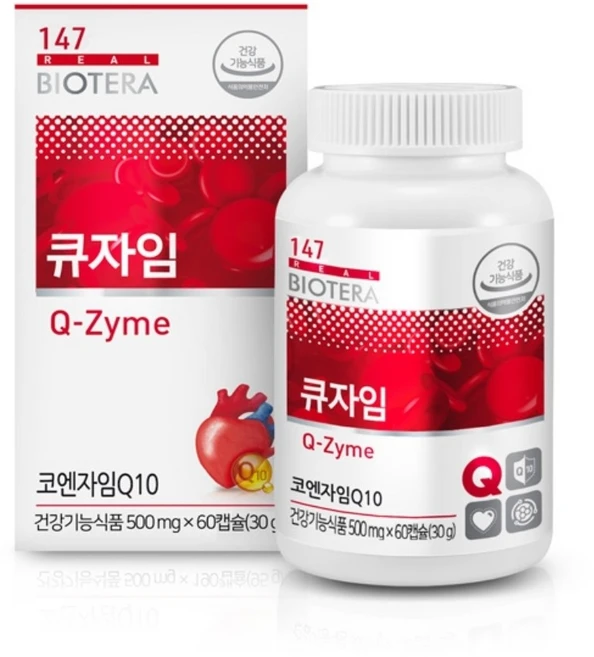 아미코젠 큐자임 코엔자임큐텐 항산화 활성산소 억제 피크노제놀 안토시아닌 식물성 캡슐, 1개, 60정 - 쿠팡