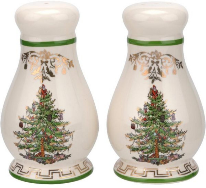 포트메리온 스포드 크리스마스트리 골드 소금 후추통 양념통, Salt and Pepper Set, 1개