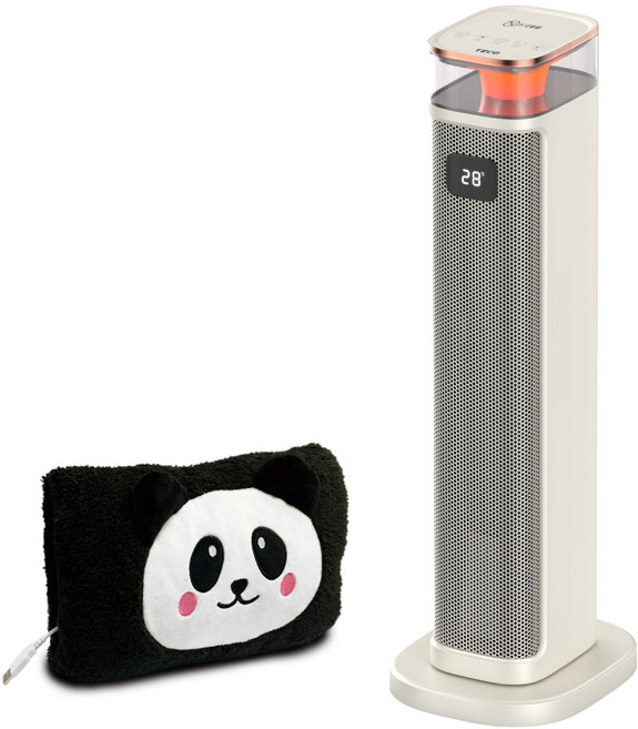 TECO 電暖器 熊貓暖手枕, 白色, XYFYN3005CBW+SG-006B