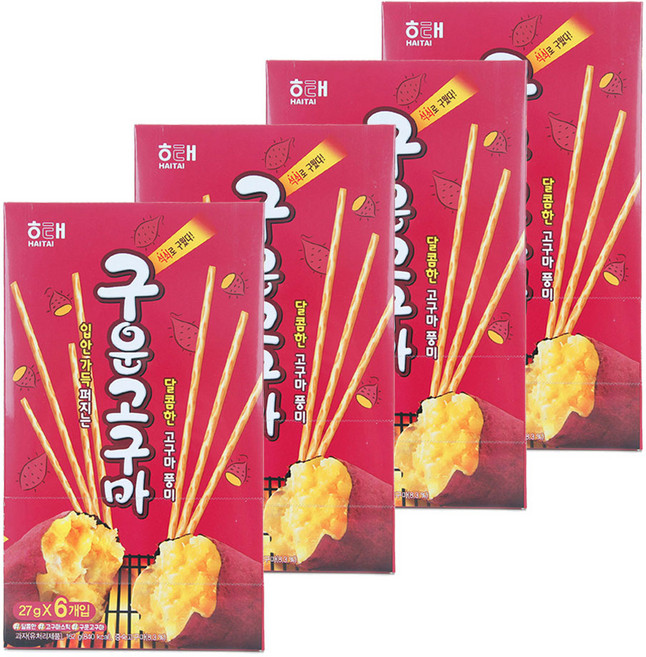 해태제과 구운고구마 6개입 기획(27gx6개) 묶음행사, 162g, 4개