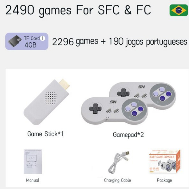 슈퍼패미콤 겜보이 고전게임 Vilcorn 미니 무선 Everdrive 게임 스틱 콘솔 SNES NES HDMI 호환 내장 SFC 드라이브용 3900 레트로 BR, [05] 2400 with BR games, 한개옵션1, 05 2290 With BR no HD