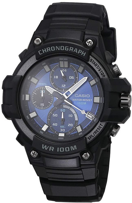Casio 남성용 크로노그래프 시계 블루 다이얼