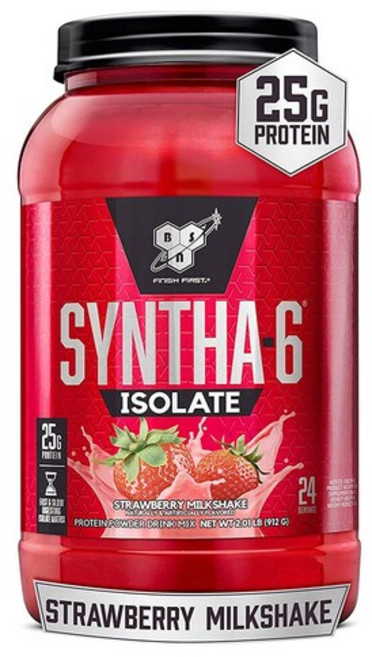 BSN 비에스엔 신타6 아이솔레이트 딸기 밀크 쉐이크 912g 분리 유청 단백질, 1개