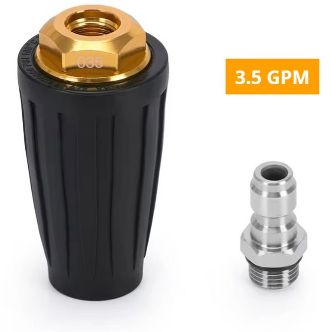 고압세척기용 360도 회전 노즐 1/4인치 퀵커넥터 3600PSI, 3 5GPM
