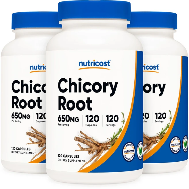 뉴트리코스트 치커리뿌리 650mg 120캡슐 3병, 120정, 3개 - 쿠팡